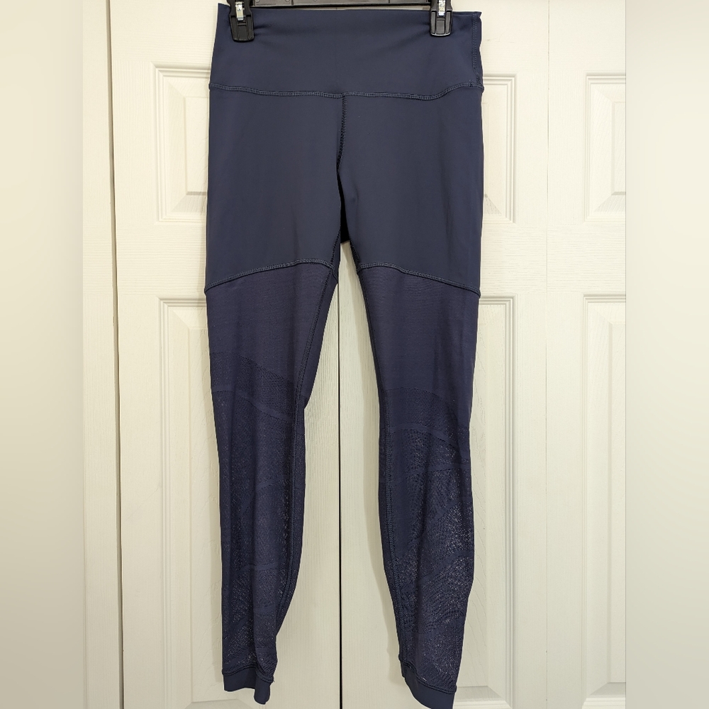 Lululemon Sheer Will HR Tight 28" Pulse Stone Blue, size 10
